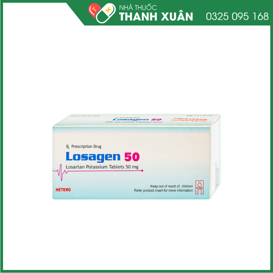 Losagen 50 điều trị tăng huyết áp